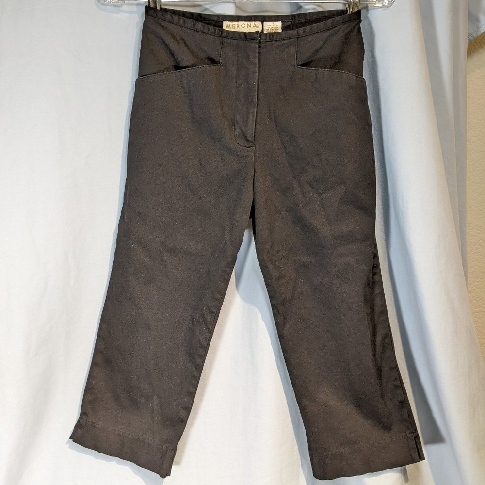 Merona dressy black capris - size 2 - EUC!